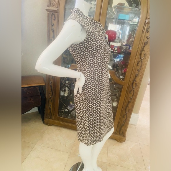 Shannon McLean Brown/Cream Eyelet Dress - Picture 5 of 6